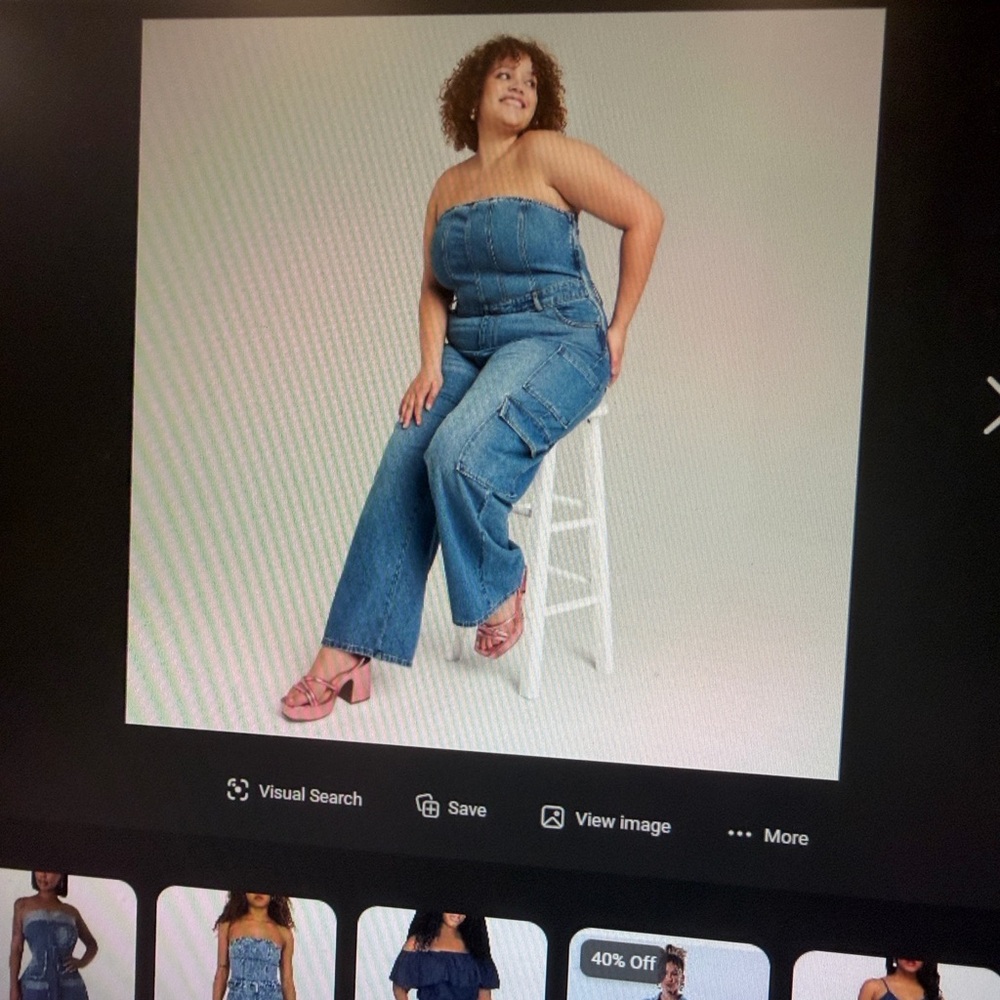 Wild Fable Blue Women Jean tube jumpsuit